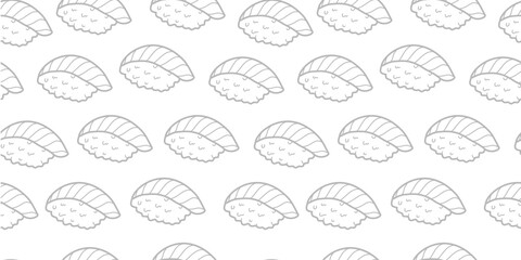 sushi pattern background. Japanese food seamless pattern background. sushi seamless pattern background. doodle sushi pattern background.