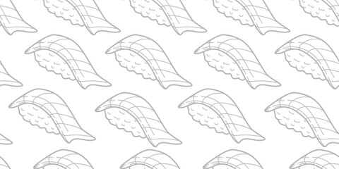 sushi pattern background. Japanese food seamless pattern background. sushi seamless pattern background. doodle sushi pattern background.