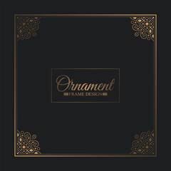 Elegant gold decorative frame design background