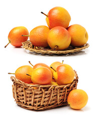nanguo pear on white background