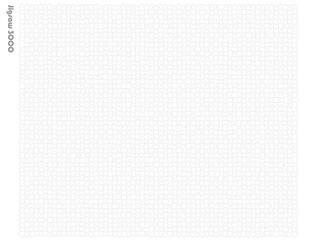 高難易度・不規則な6:5の3000ピースのジグソーパズル用の型紙（トレース可能な白背景黒実線図面）