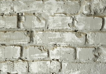 A White Brick Wall Pattern, white brick wall of house decoration, old white brick wall. Brick wall background