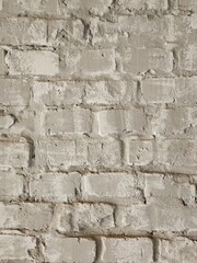 A White Brick Wall Pattern, white brick wall of house decoration, old white brick wall. Brick wall background
