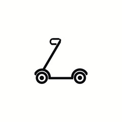 Scooter icon. Black contour linear silhouette Vector