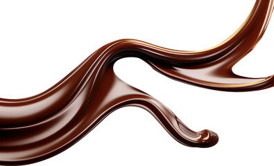 Chocolate swirl on transparent background