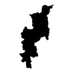 Obraz premium Chiang Mai province map, administrative division of Thailand. Vector illustration.