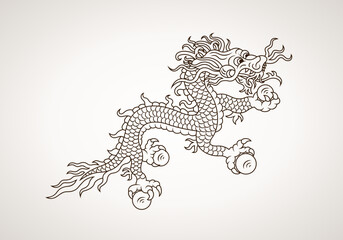 Dragon - symbol from the flag of Bhutan
