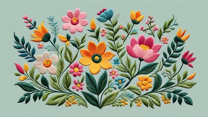 seamless embroidery floral pattern,seamless embroidery floral pattern
