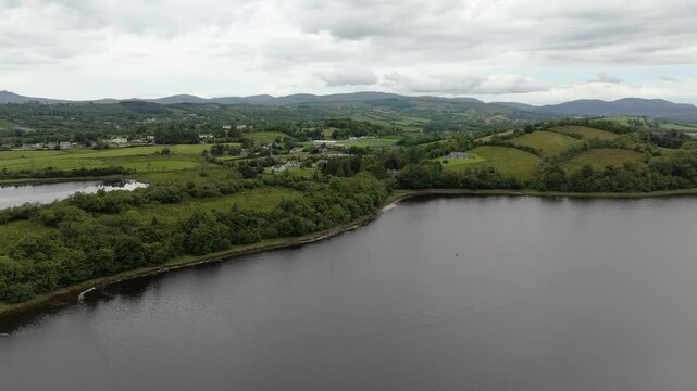 Aerial view of the townland of Revlin by Donegal town, Ireland
