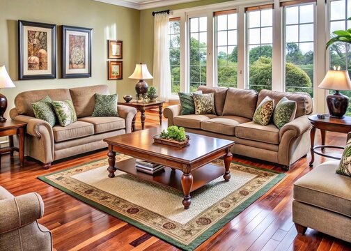 Spacious living room furniture in Roanoke, Virginia, for sale by owner on Craigslist