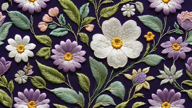 seamless embroidery floral pattern,seamless embroidery floral pattern
