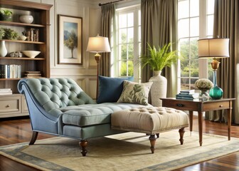* Start by placing the chaise lounge in a conversational circle with a coffee table. Add chairs on