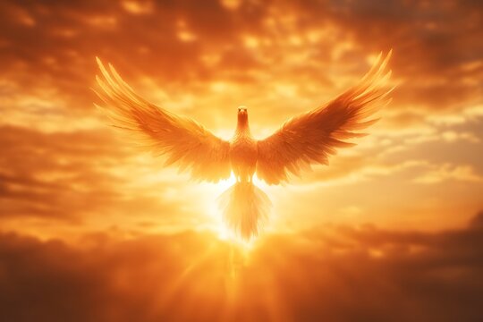 Phoenix Rising from the Ashes Symbolizing Resilience and Rebirth After Adversity