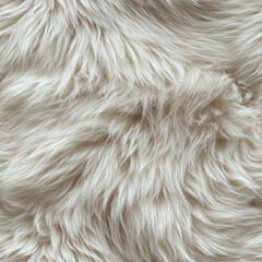 A close up of a fluffy white sheep's fur
