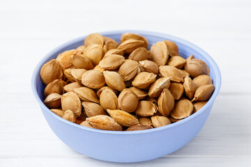 Apricot pits. Inside each apricot stone is a small treasure in the form of kernels. They are rich in minerals, proteins and contain a substance called amygdalin.