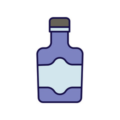 whiskey color line icon with white background vector stock illustration