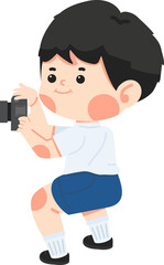 Photographer Kid taking a photo