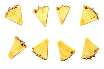pineapple isolated on white background, full depth of field