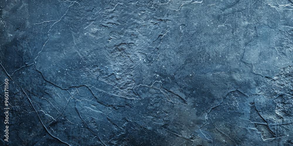 Poster a cool slate blue textured stone surface with subtle, light speckles. the color and texture create a
