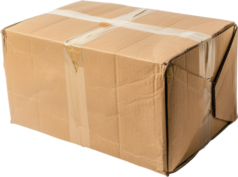 Damaged cardboard box