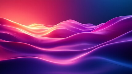 A colorful, abstract image of a purple and orange wave