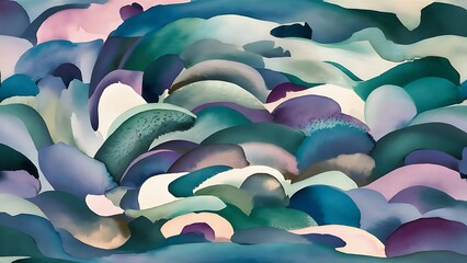 Fototapeta premium Abstract hand painted watercolor background.