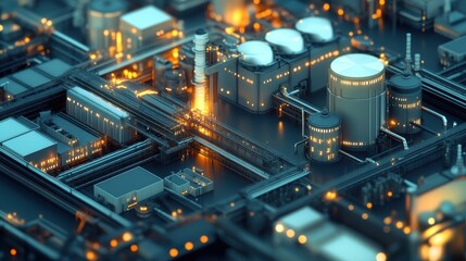 Fototapeta premium Futuristic Technological Landscape: An Intricate Circuit of Illumination