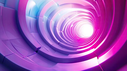 Obraz premium A mesmerizing tunnel of vibrant lights spiraling forward, creating a sense of depth and motion in a colorful digital world.