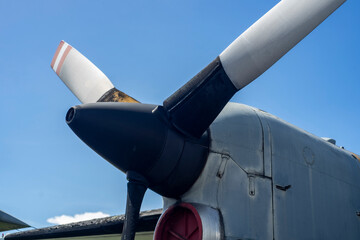 Broken airplane propeller