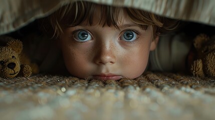 portrait of a child who is subjected to domestic violence