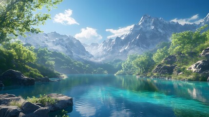 lake in the mountains