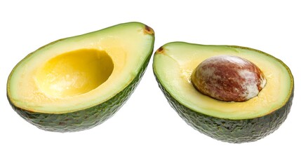 avocado isolated on white