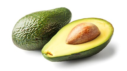 avocado isolated on white background