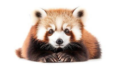 Obraz premium red panda isolated on white background