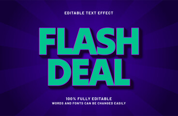 flash deal editable text effect in sale and discount text style
