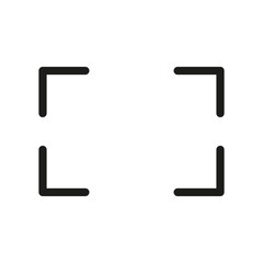 The icon. Black brackets. A simple flat vector illustration on a white background