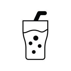 pineapple juice glyph icon with white background vector stock illustration