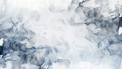 Fototapeta premium Abstract grayscale watercolor texture with fluid brushstrokes