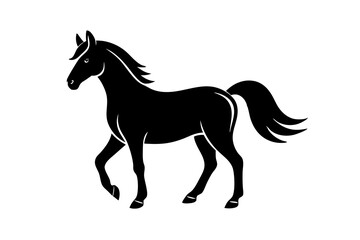 Horse Silhouette, Vector Illustration, Wildlife Animal, Clipart