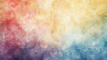 Fototapeta premium Abstract watercolor background with vibrant gradients of yellow, red, and blue