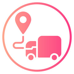 delivery truck gradient icon