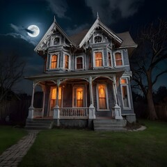 house in the night