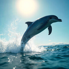 Fototapeta premium dolphin jumping out of water