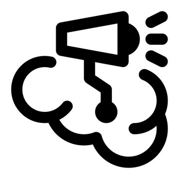 recommend clip art: advertising, marketing, targeting, broadcasting, artificial intelligence outline icon