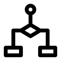 decision tree, decision, diagram, flow, artificial intelligence outline icon