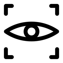 eyes scanning, eyes recognition, retina identification, artificial intelligence, ai outline icon