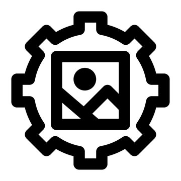  image processing, image, improved quality, artificial intelligence, ai outline icon