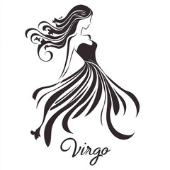 A stylized illustration of a woman representing the Virgo zodiac sign.