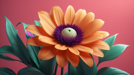 Obraz premium minimalist floral vector art background