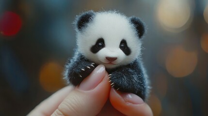 Fototapeta premium baby panda is cute and adorable